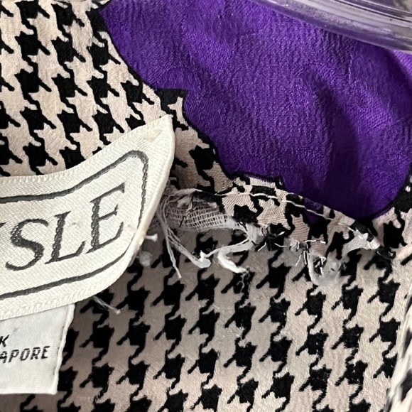 Vintage 80s 90s Carlisle Button Up Houndstooth Blouse - Picture 8 of 8
